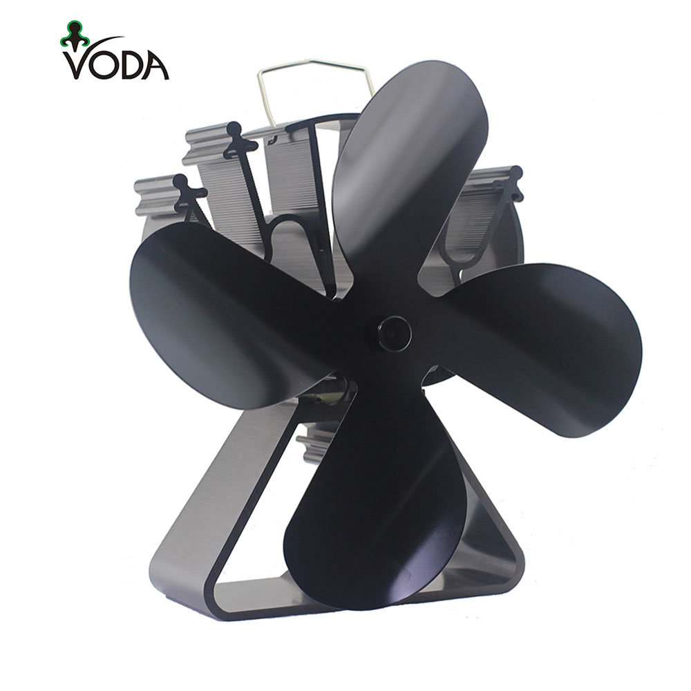 4 Blade Woodburner Stove Fan with Adjustable Band,Eco Friendly Woodburner Fireplace Fan Log Burner Fan and 