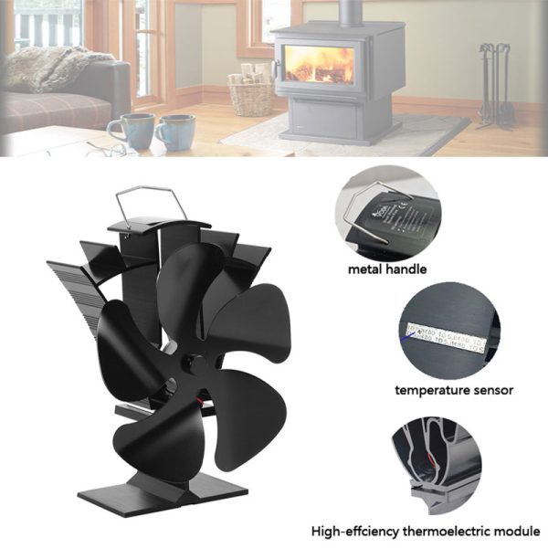  VODA New Designed 3 Blades Heat Powered Stove Fan About 175 CFM  with Protective Cover More Safe and Comfortable : Home & Kitchen